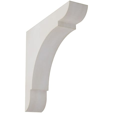 Ekena Millwork 1 3/4"W x 8"D x 8"H Medium Olympic Wood Vintage Decor Bracket, Chalk Dust White BKTWD01X08X08OLWH